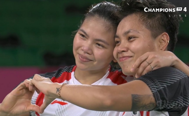 Pasangan Gresyia/Apriyani berhasil menyumbangkan emas di Olimpiade Tokyo