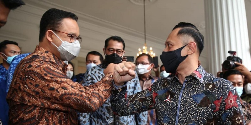 Gubernur DKI Jakarta Anies Baswedan dan Ketum Demokrat Agus Harimurti Yudhoyhono/Net