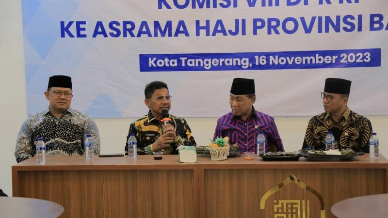 Wakil Walikota Tangerang, Sachrudin menerima Kunker Komisi VIII DPRI ke Asrama haji Provinsi Banten. (Foto: Dok Pemkot)