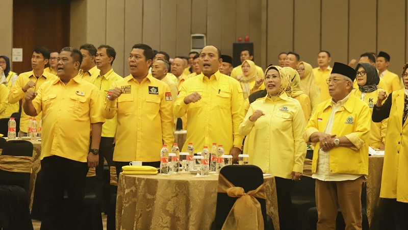 DPD Golkar Banten menggelar konsolidasi pembekalan Caleg DPRD Banten. (Foto: AMR)
