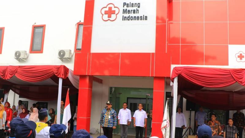 Gedung baru PMI Kota Tangerang diresmikan Pj Walikota Tangerang, Nurdin. (Foto: Dok Pemkot)