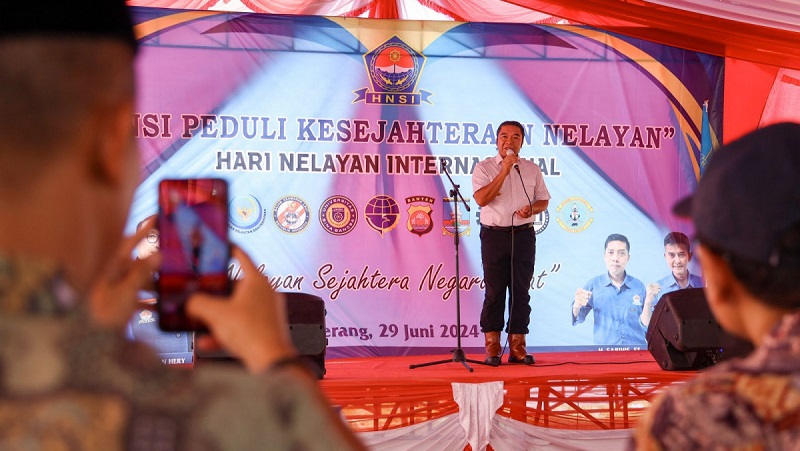 Pj Gubernur Banten Al Muktabar dalam Rembuk Nelyan HNSI. (Foto: Biro Admin dan Protokol)